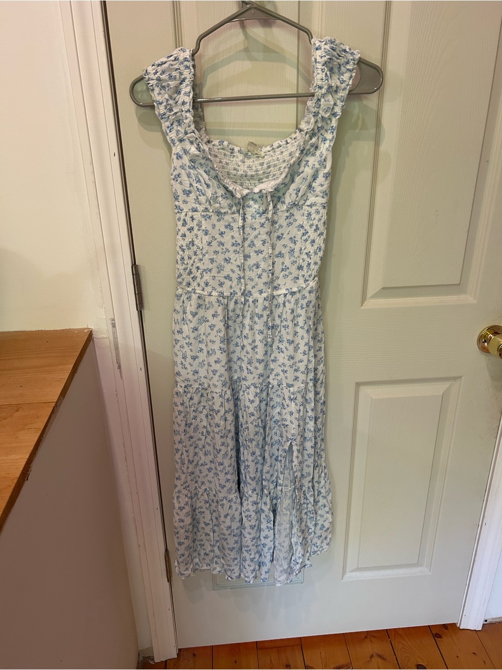 Aeropostale Light Blue Floral Maxi Dress
